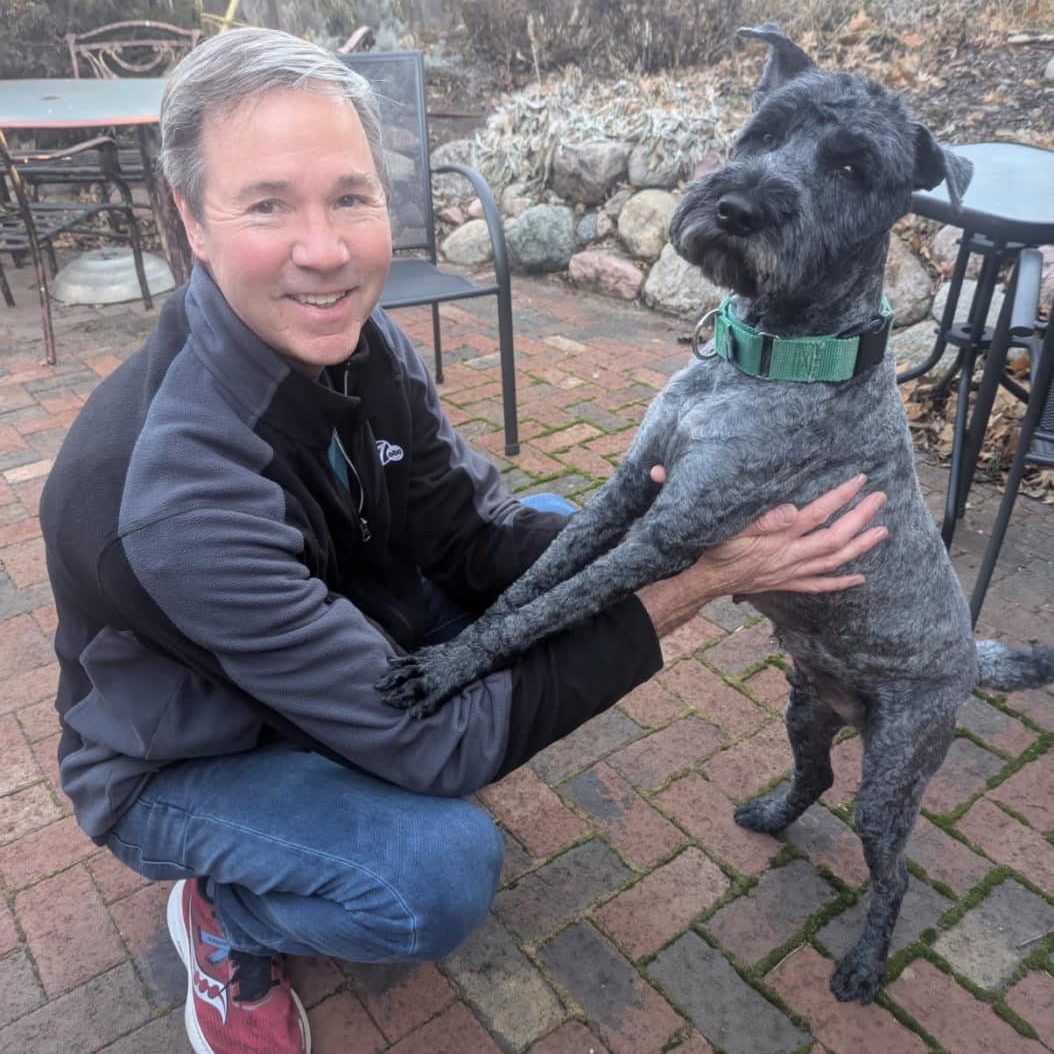 Bill Randby with his dog Duffy