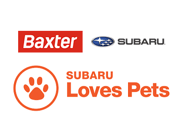 Baxter Subaru and Subar Loves Pets logos